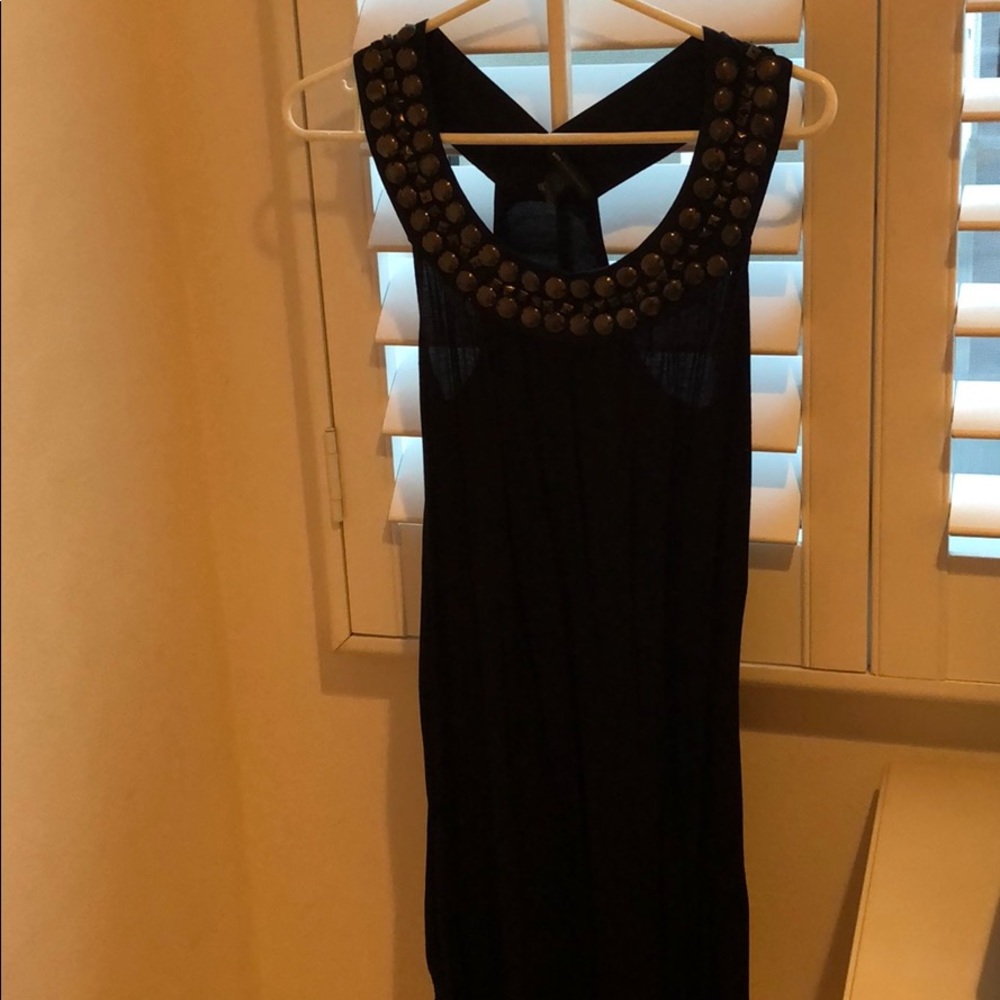 MNG black dress with metal collar details